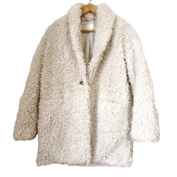ARITZIA Wilfred Fuzzy Oracle Oversized Jacket in Off White SZ:XS - Picture 1 of 9
